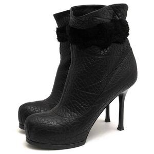 Saint Laurent/yves Saint Laurent Short Boots Shoes Women Women's Leather Black